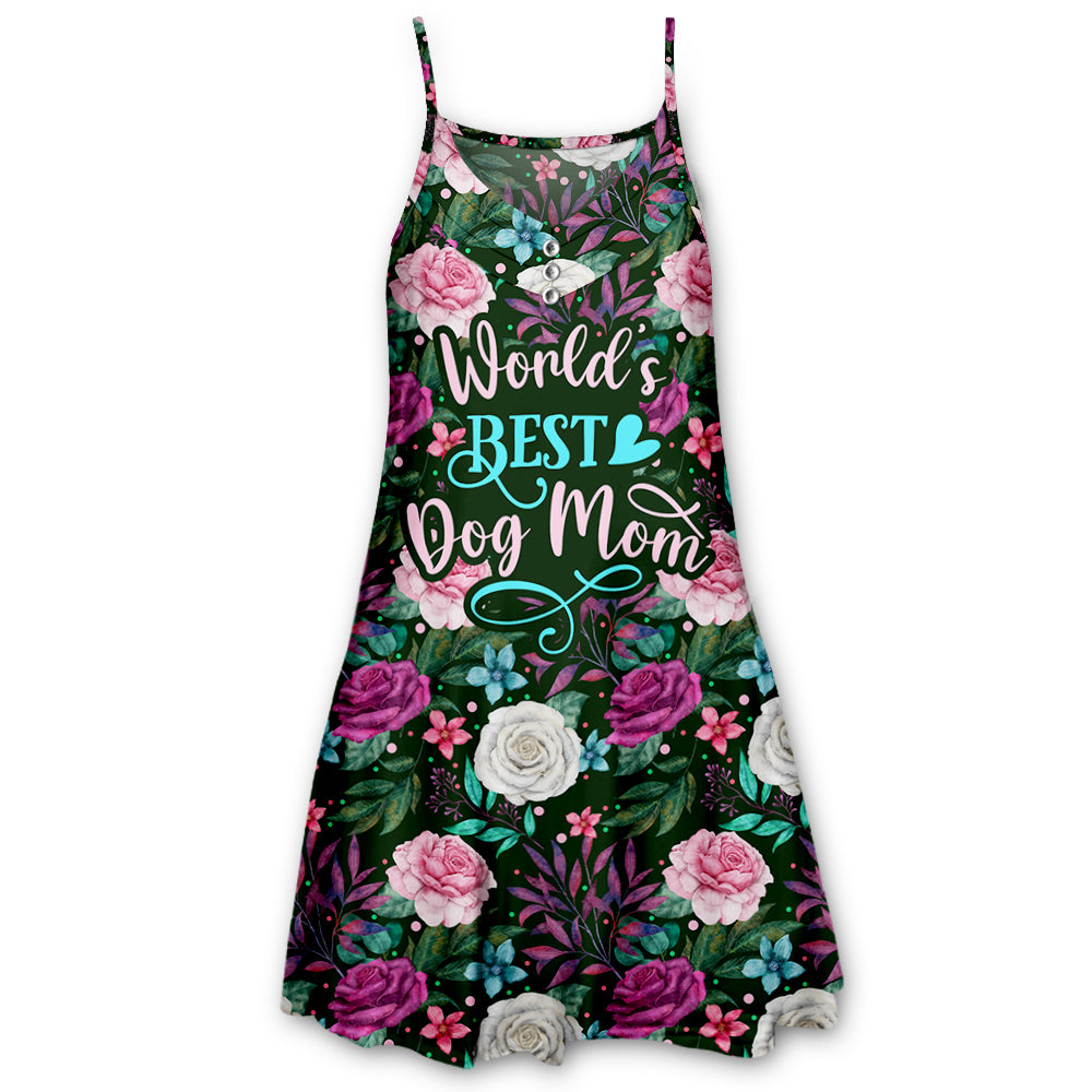 Exquisite Roses Pattern World 1 - Adjustable Strap Dress for Fashion - Forward Pet Lovers