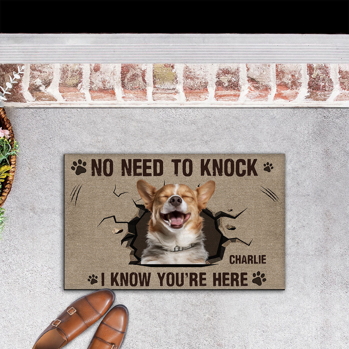 I Know You Are Here - Personalized Custom Pet Doormat with Vibrant Sublimation Printing