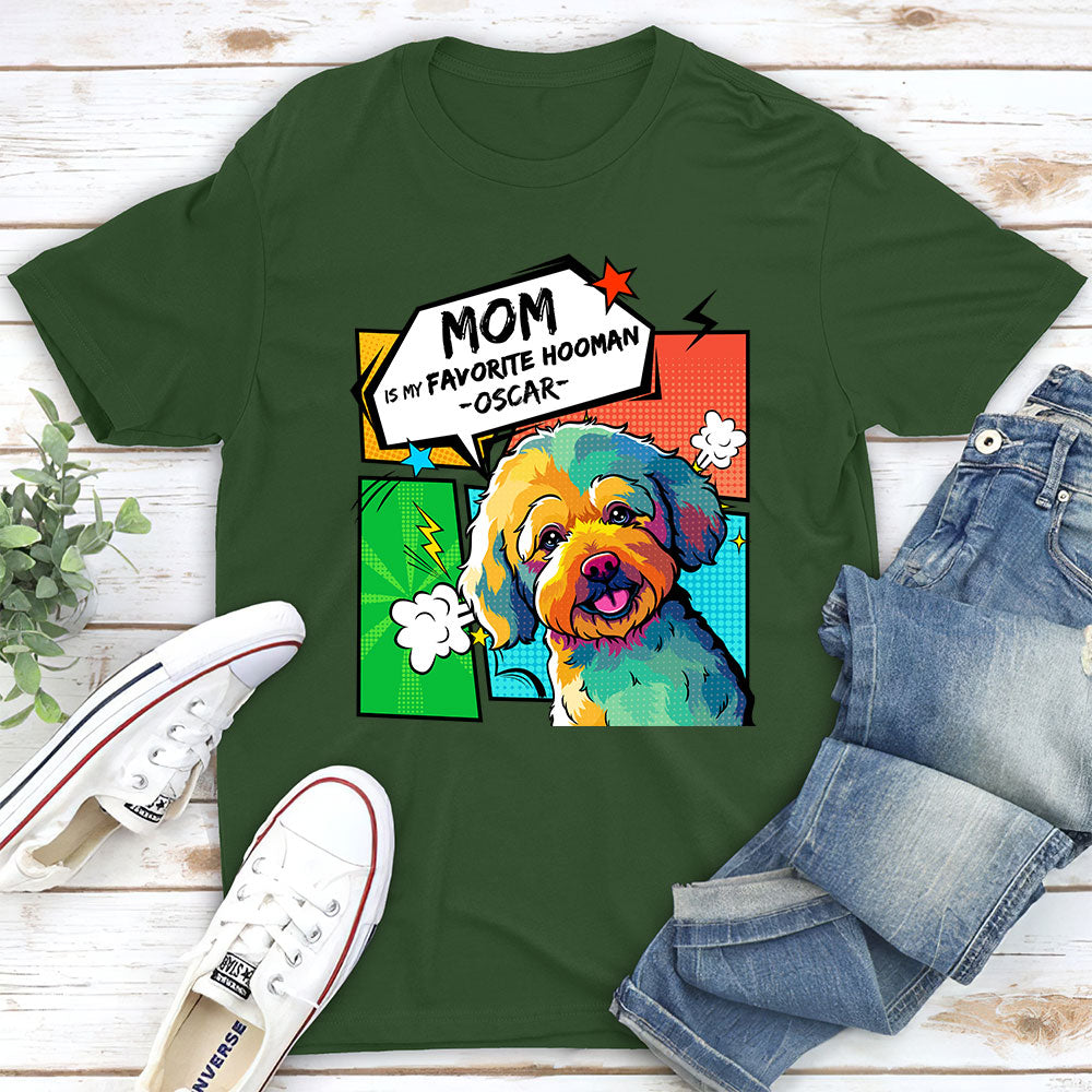 Favorite Hooman - Customizable Personalized Unisex 5.3 oz T-shirt for Pet Lovers