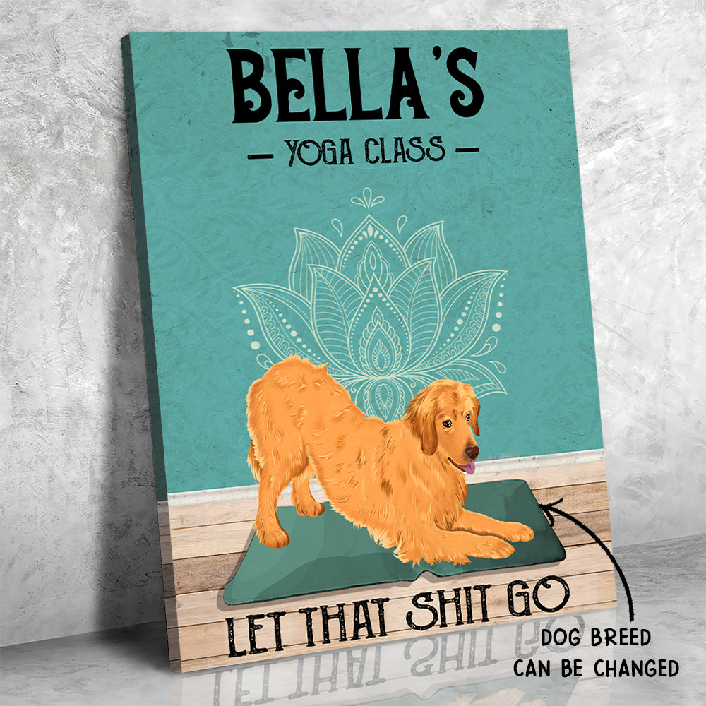 Exclusive Dog Yoga Class - Personalized Custom Matte Canvas Print for Pet Lovers