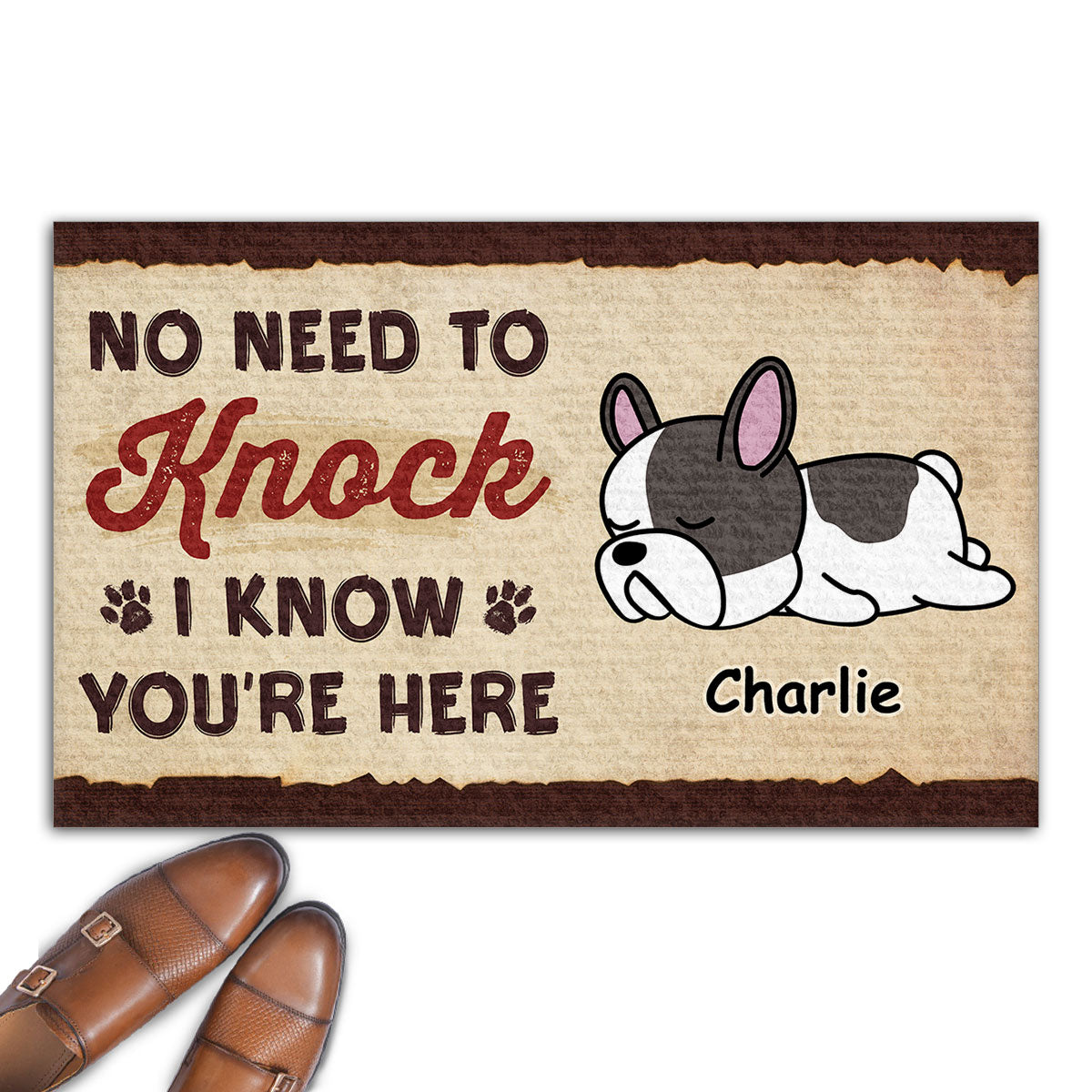 I Know You Are Here - Personalized Custom Pet Lover Doormat with Cat or Dog Picture
