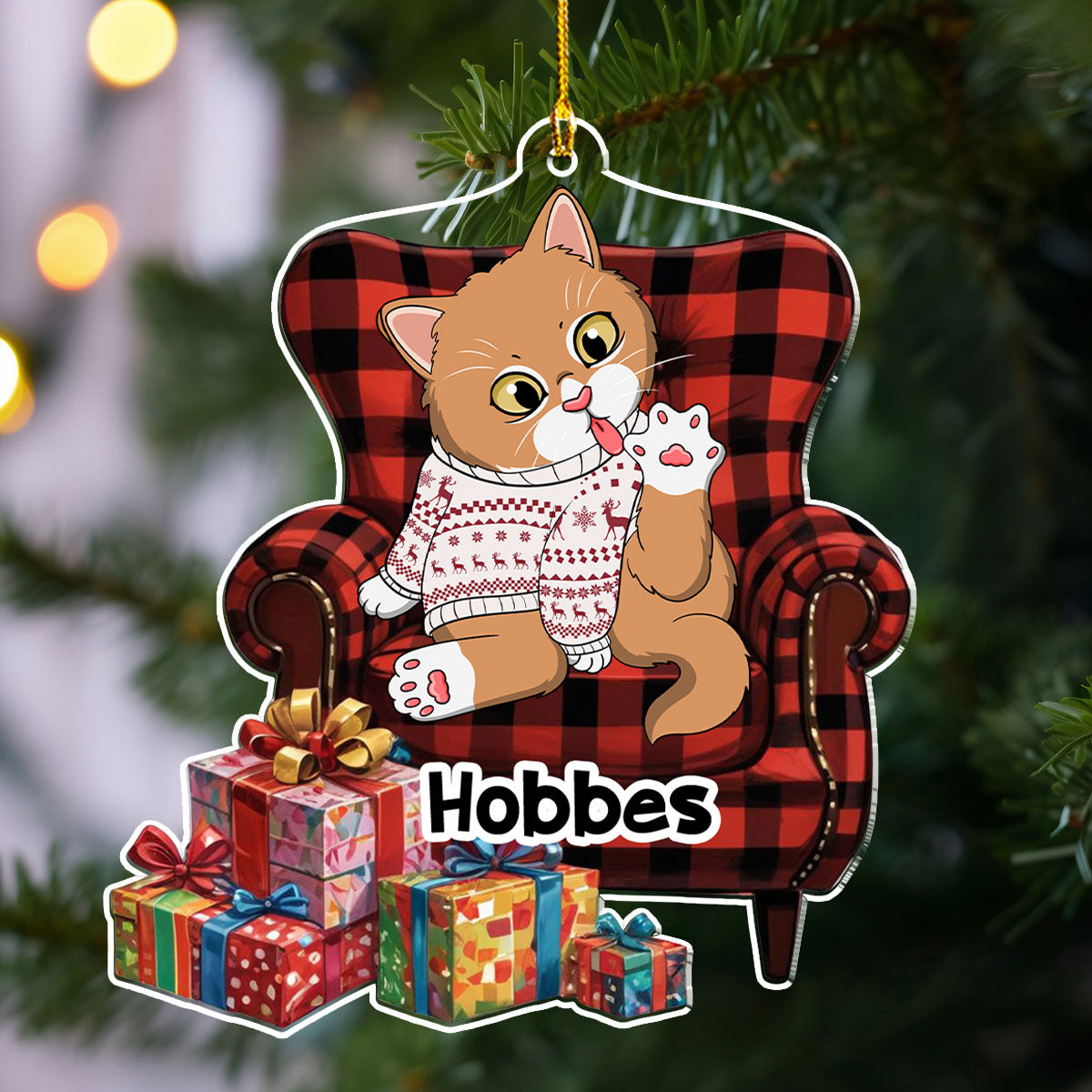 Whisker Wonderland - Exquisite Personalized Custom Acrylic Christmas Ornament