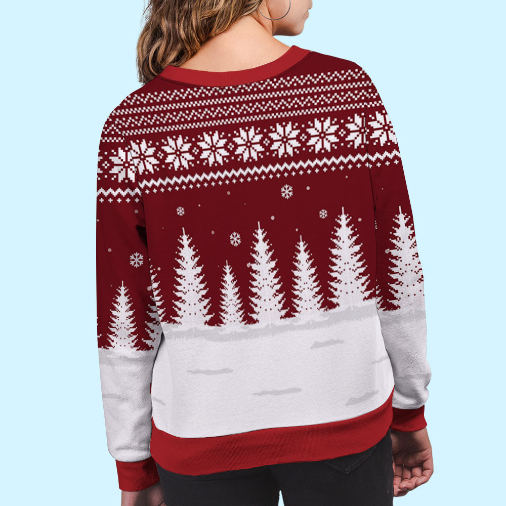 Unique Christmas Dot Personalized Custom All-Over-Print Unisex Sweatshirt for Pet Lovers