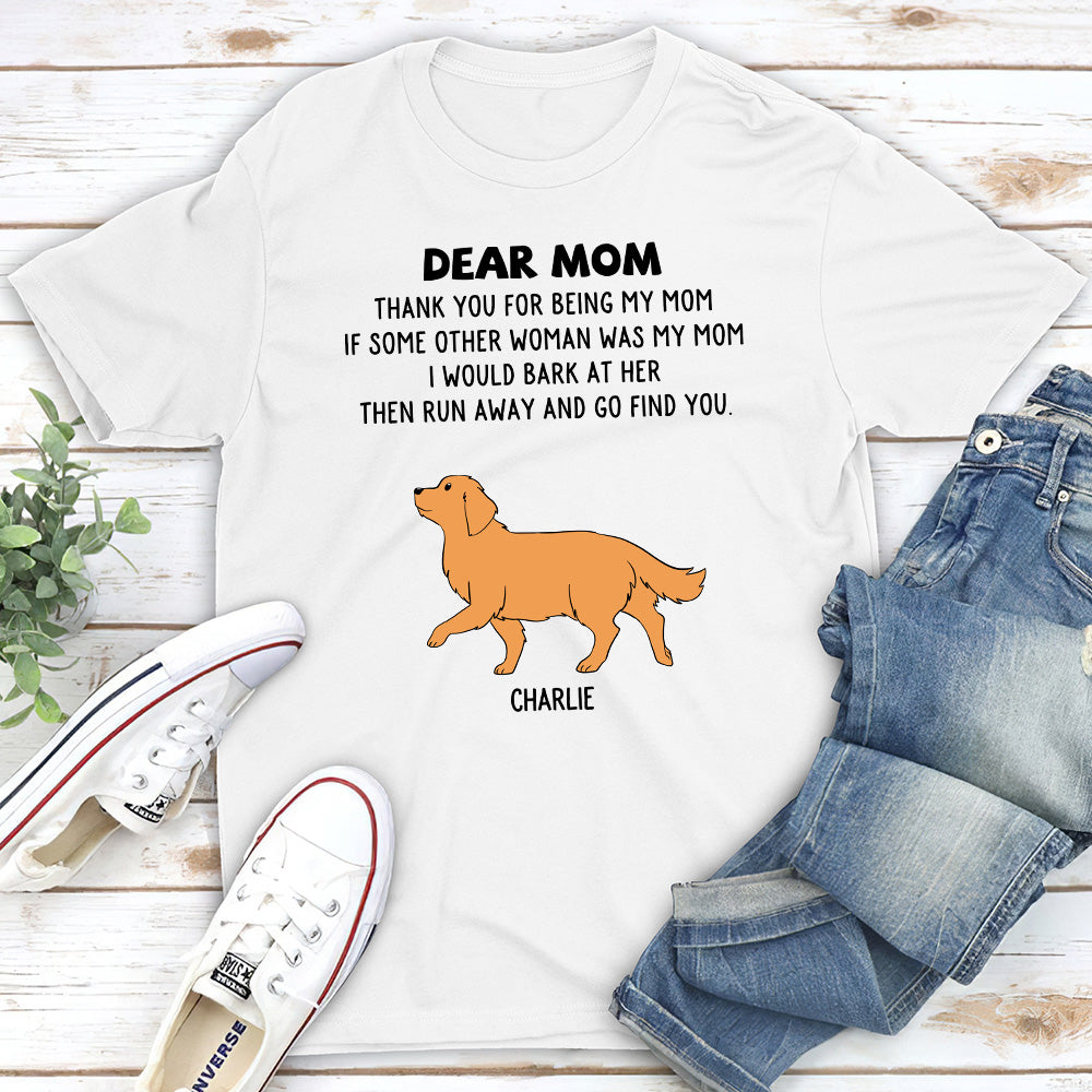 Dogs Run Away - Personalized Custom Unisex 5.3 oz T-shirt for Pet Lovers