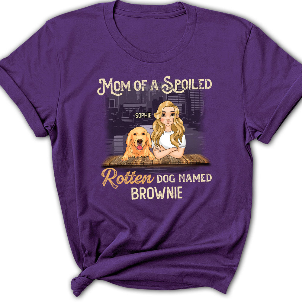 Personalized Custom Women's 'Mom Of Spoiled Dogs' T-shirt - Ideal Gift for Pet Lovers