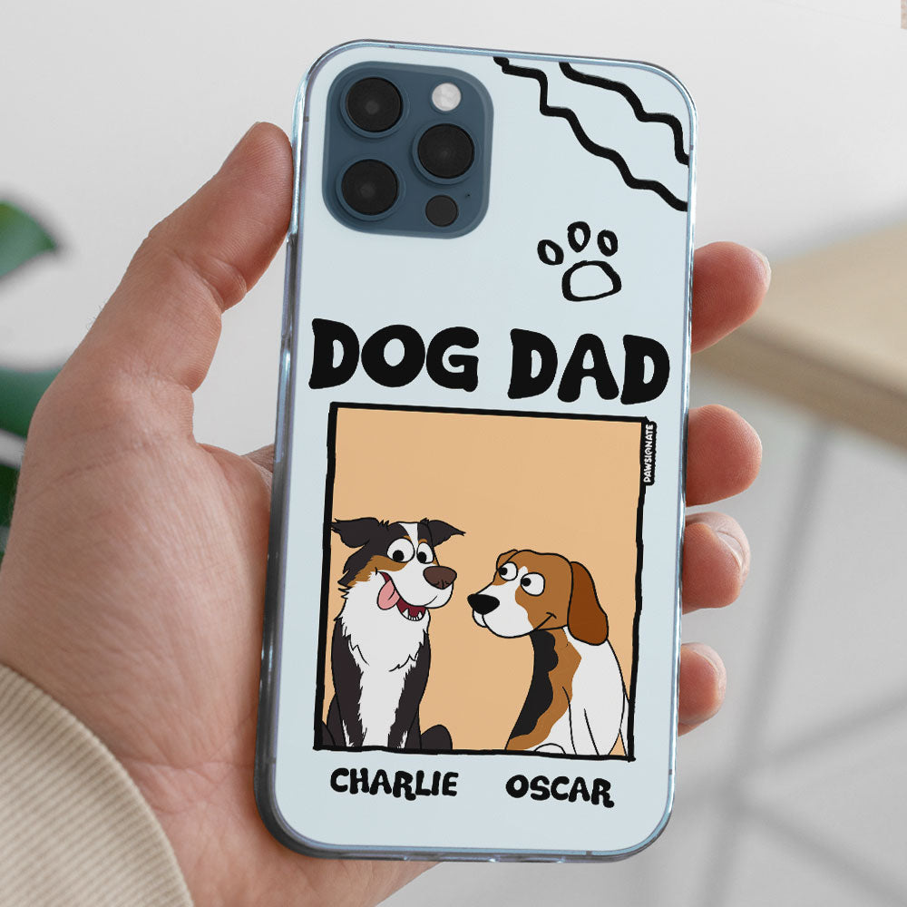 Funny and Adorable Dog Cartoon - Customizable Personalized Phone Case for Pet Lovers
