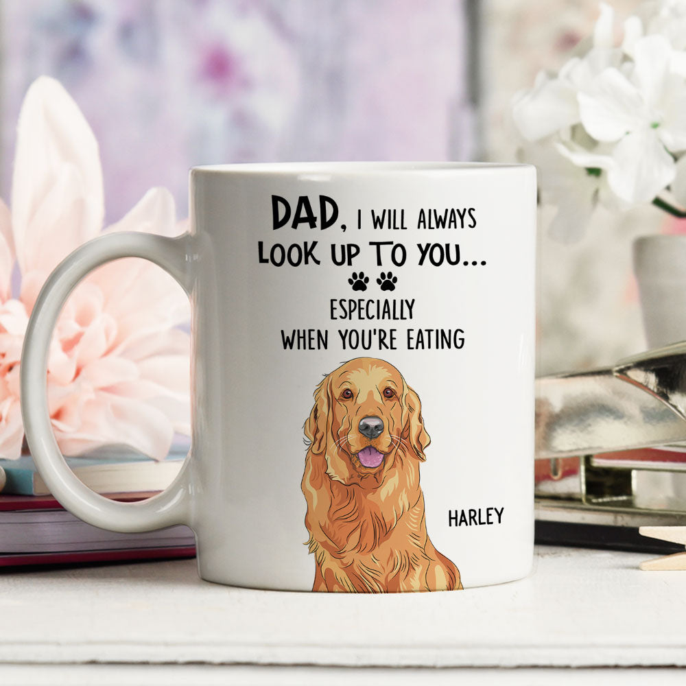 Look Up To You - Exquisite Personalized Custom 11oz Coffee Mug for Pet Lovers