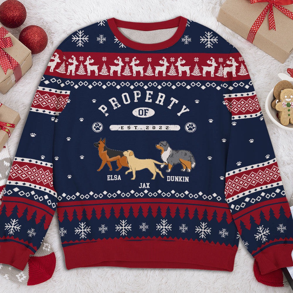 Customizable All-Over-Print Personalized Dog Lover Sweatshirt