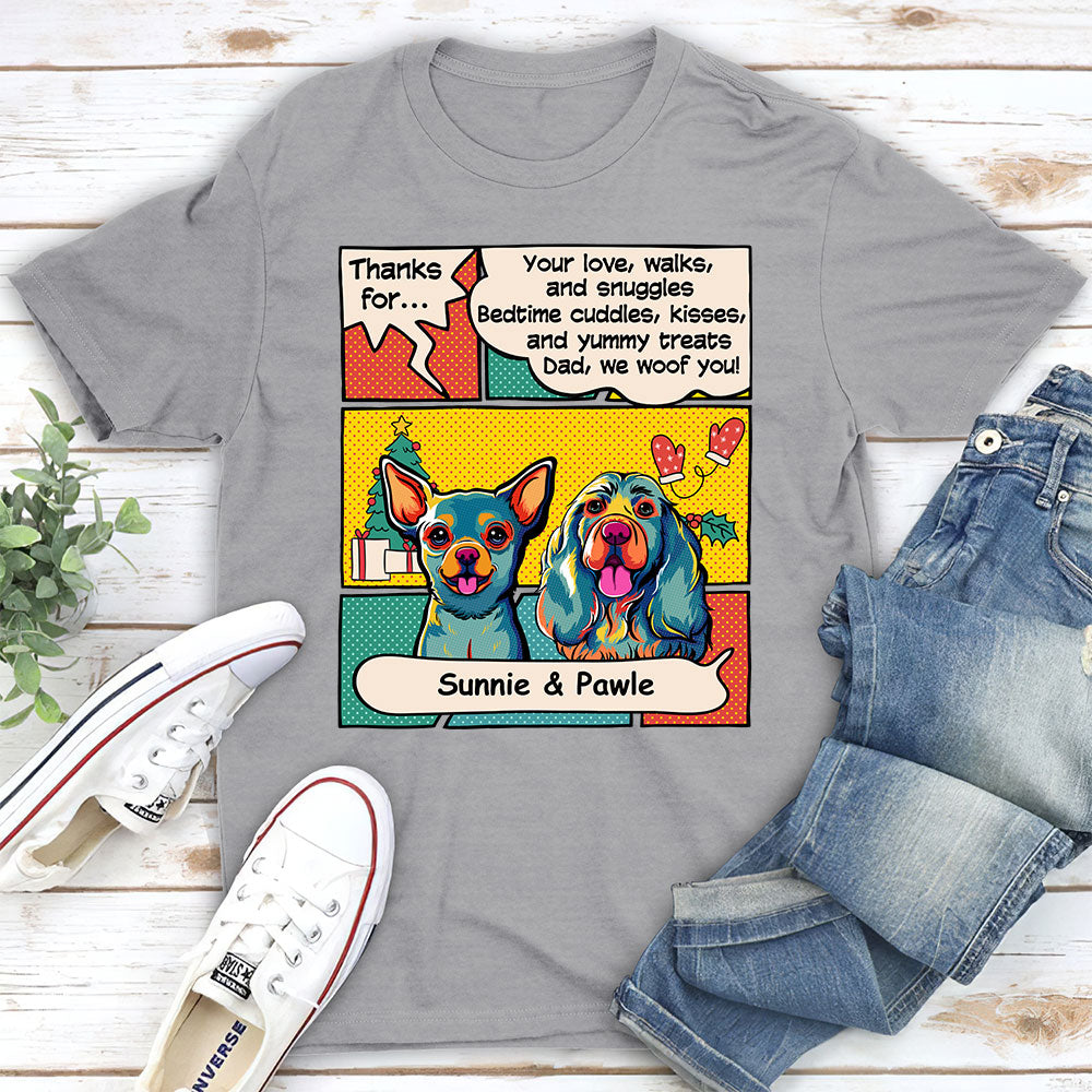 Thanks For Yummy Treats - Personalized Custom Unisex 5.3 oz T-shirt for Pet Lovers