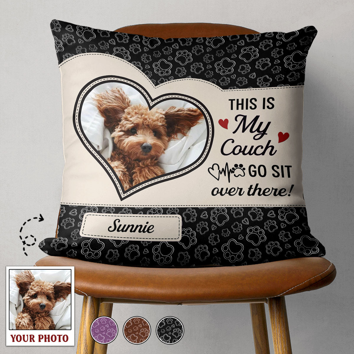 Dog Mom Era - Stylishly Personalized Custom Throw Pillow in 12' x 12' and 18' x 18' Sizes