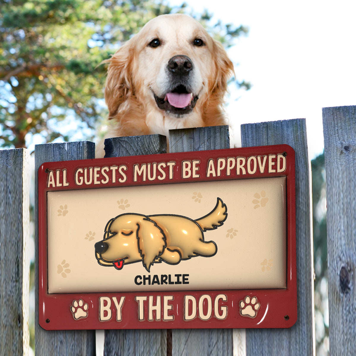 All Guests Must Be - Personalized Custom 3D Inflated Effect Metal Sign for Home and Office Decor