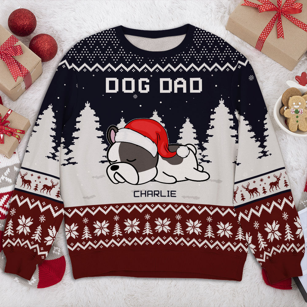 Snowy Winter Night - Exclusive Personalized Custom All-Over-Print Unisex Sweatshirt for Pet Lovers