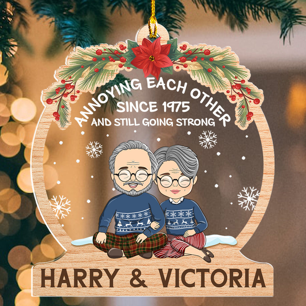 Annoying Each Other Since - Unique Personalized Custom Acrylic Christmas Ornament