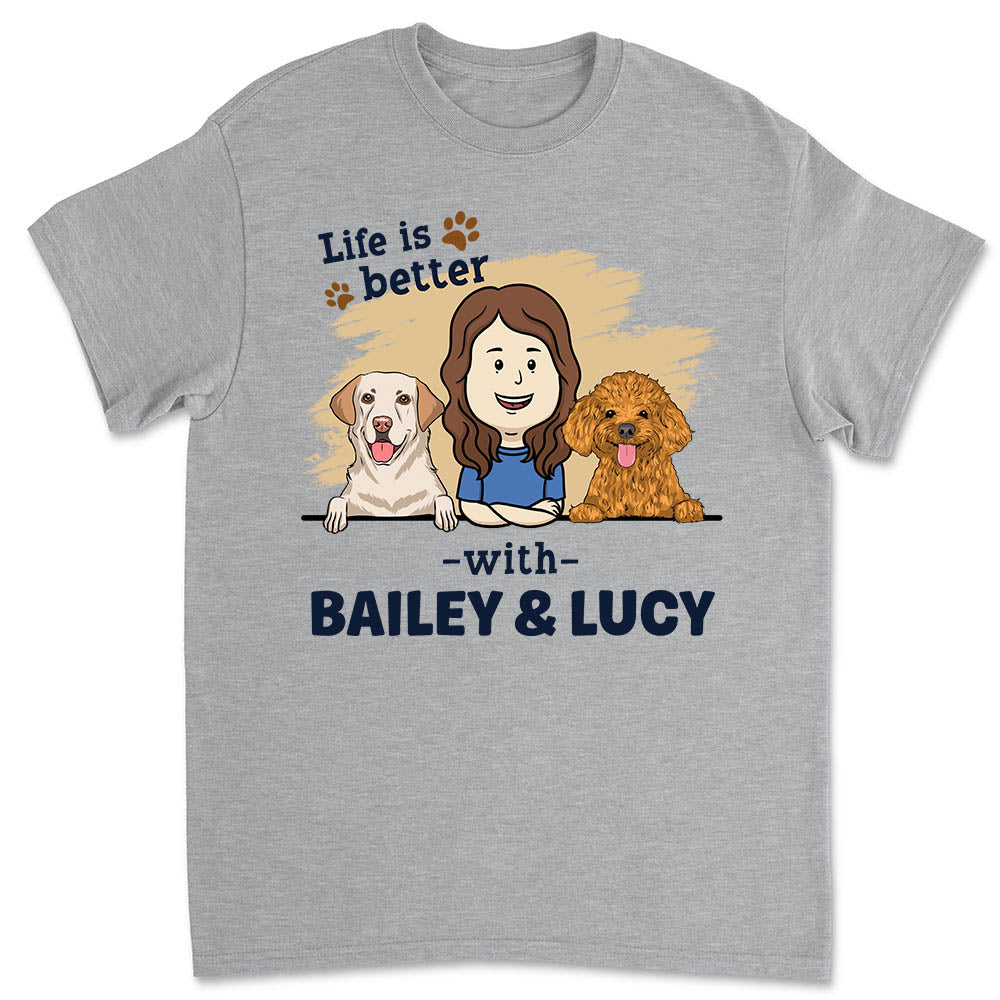 With Dog 1 - Personalized Custom Unisex Heavy Cotton T-shirt for Pet Lovers