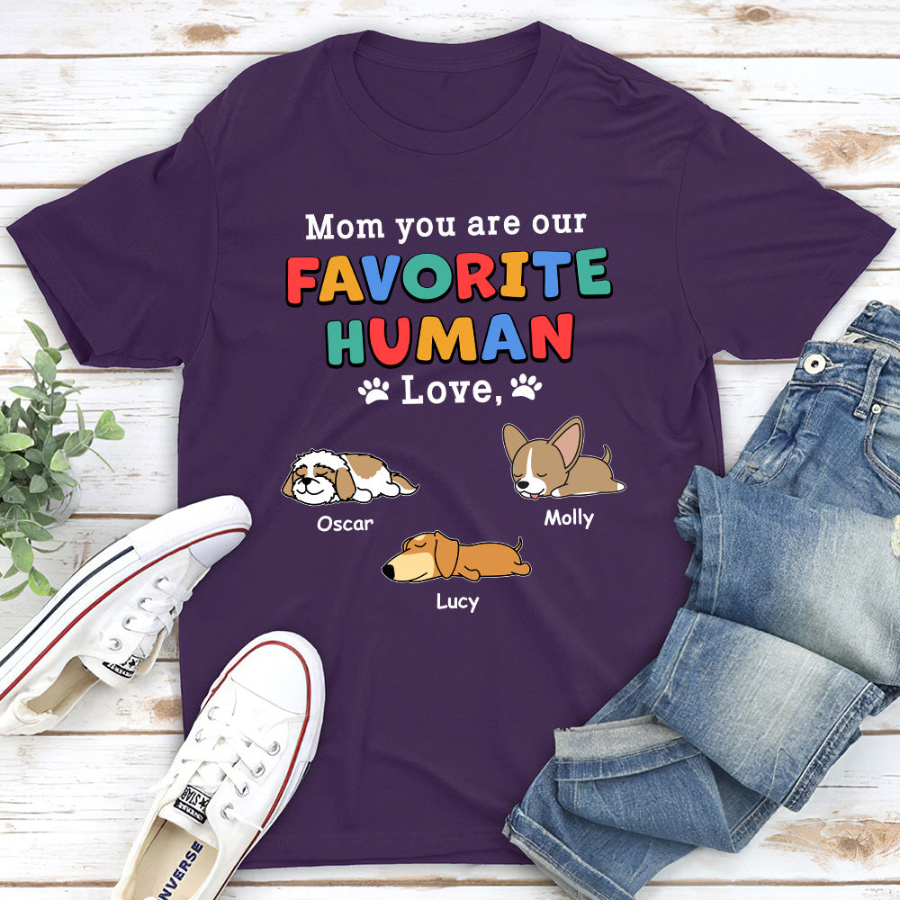 Favorite Dog Parents - Personalized Custom Unisex 5.3 oz T-shirt for Pet Lovers