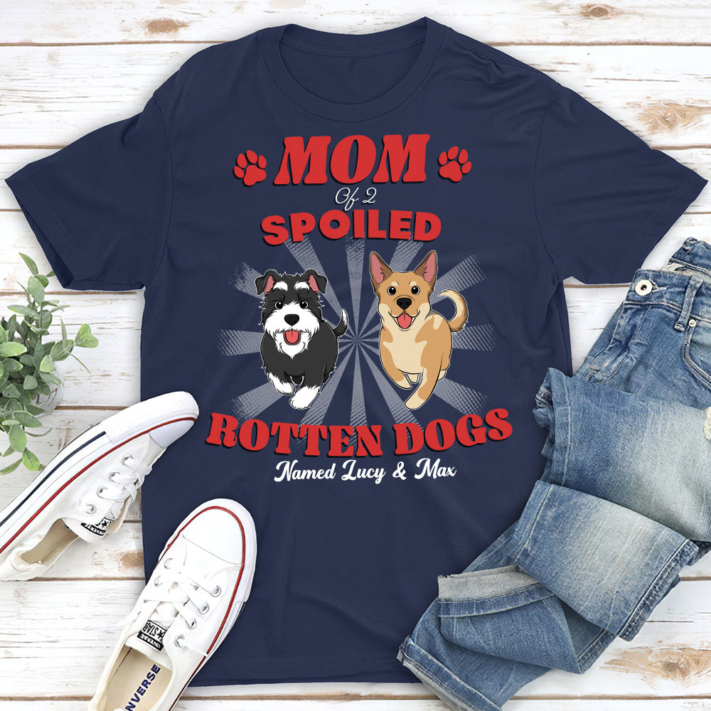 Dad Of Spoiled Rotten Dogs Version 2 - Personalized Custom Unisex Heavy Cotton T-shirt for Pet Lovers