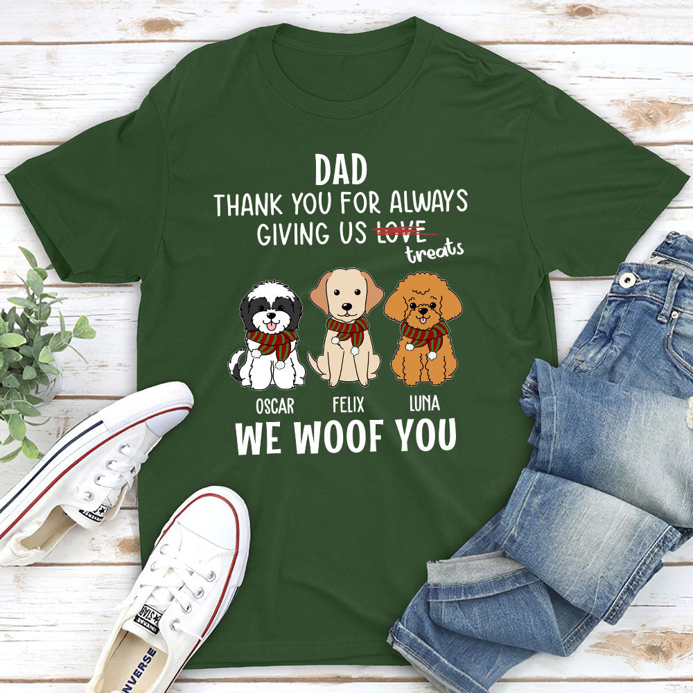 Give Me Treats - Customizable Personalized Unisex 5.3 oz T-shirt for Pet Lovers