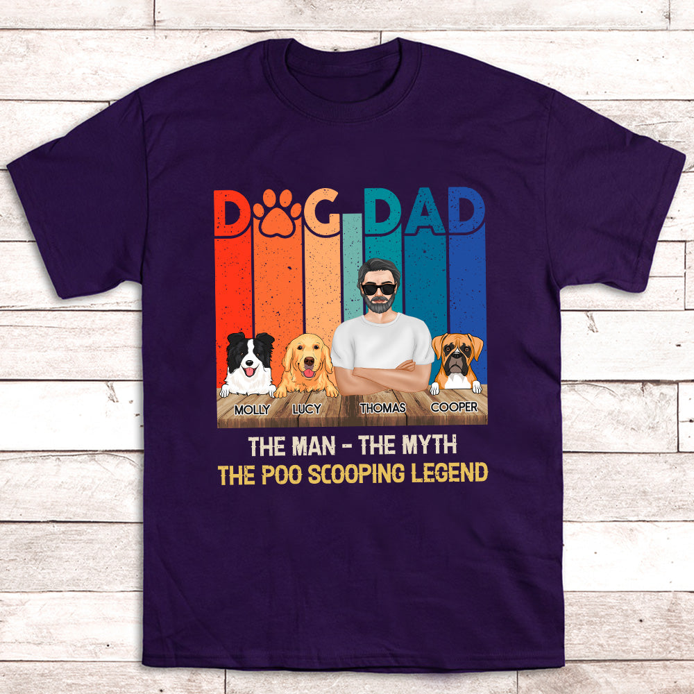 Unique Personalized Custom Unisex Dog Dad Man T-shirt