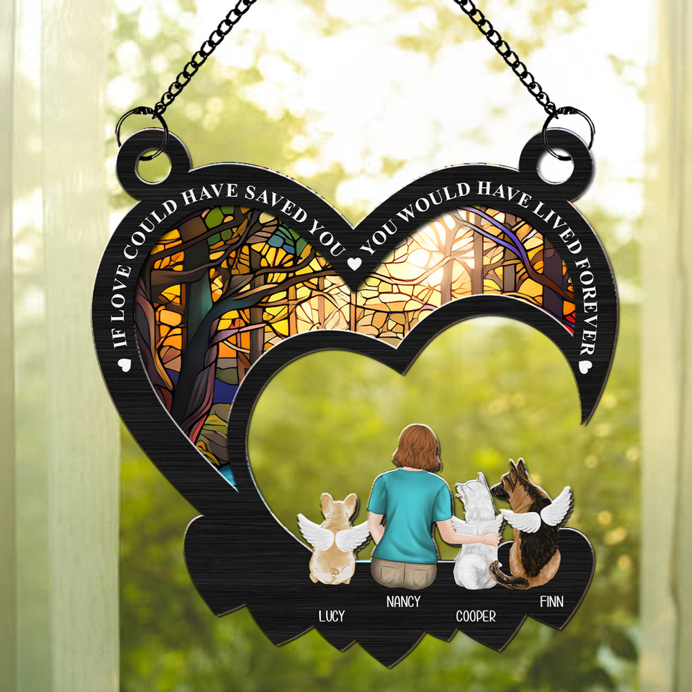 Once By My Side - Personalized Custom Acrylic Plexiglass Suncatcher in 6-inch and 8-inch Sizes