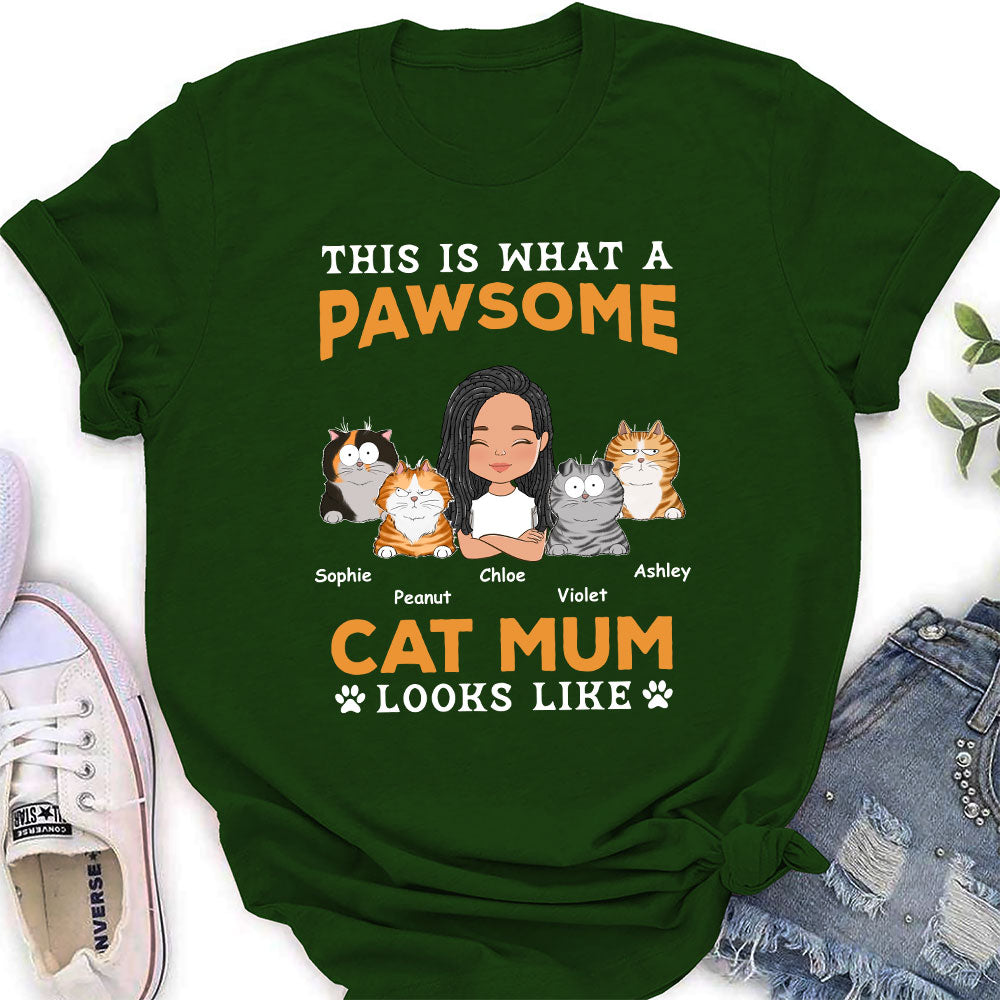 Pawsome Dad Look - Personalized Custom Women's T - shirt for Pet Lovers