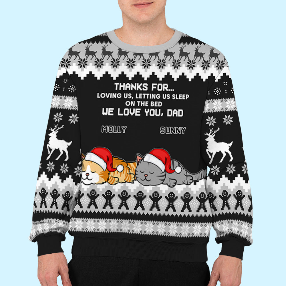 Snowy Fur Mom - Personalized Custom All-Over-Print Unisex 8.8 oz Polyester Blend Sweatshirt for Pet Lovers