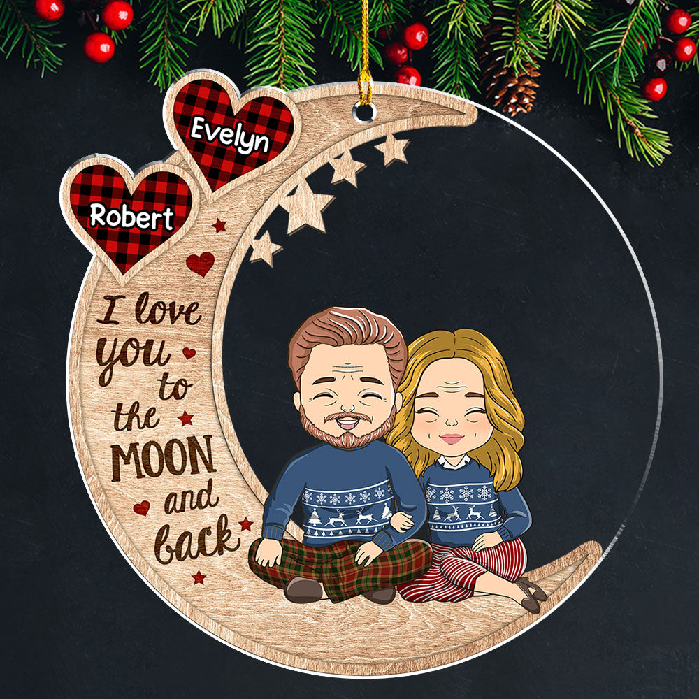 I Love You - Personalized Custom Acrylic Christmas Ornament (4' Diameter, 0.2' Thickness)