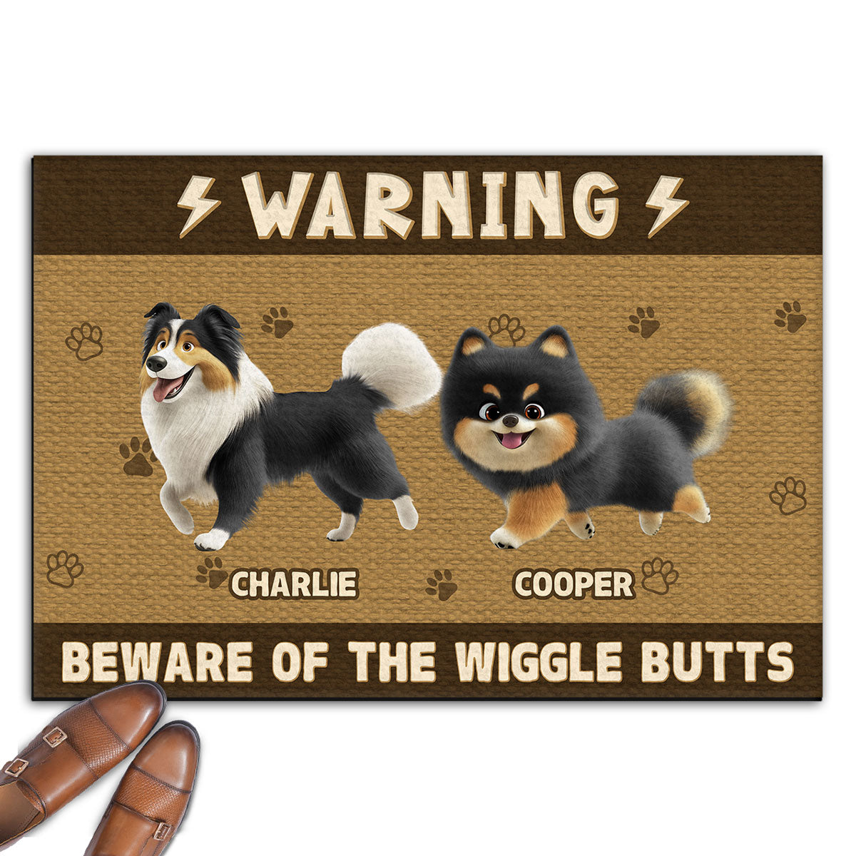 Beware Of The Wiggle Butt - Personalized Custom Doormat with Your Pet's Picture