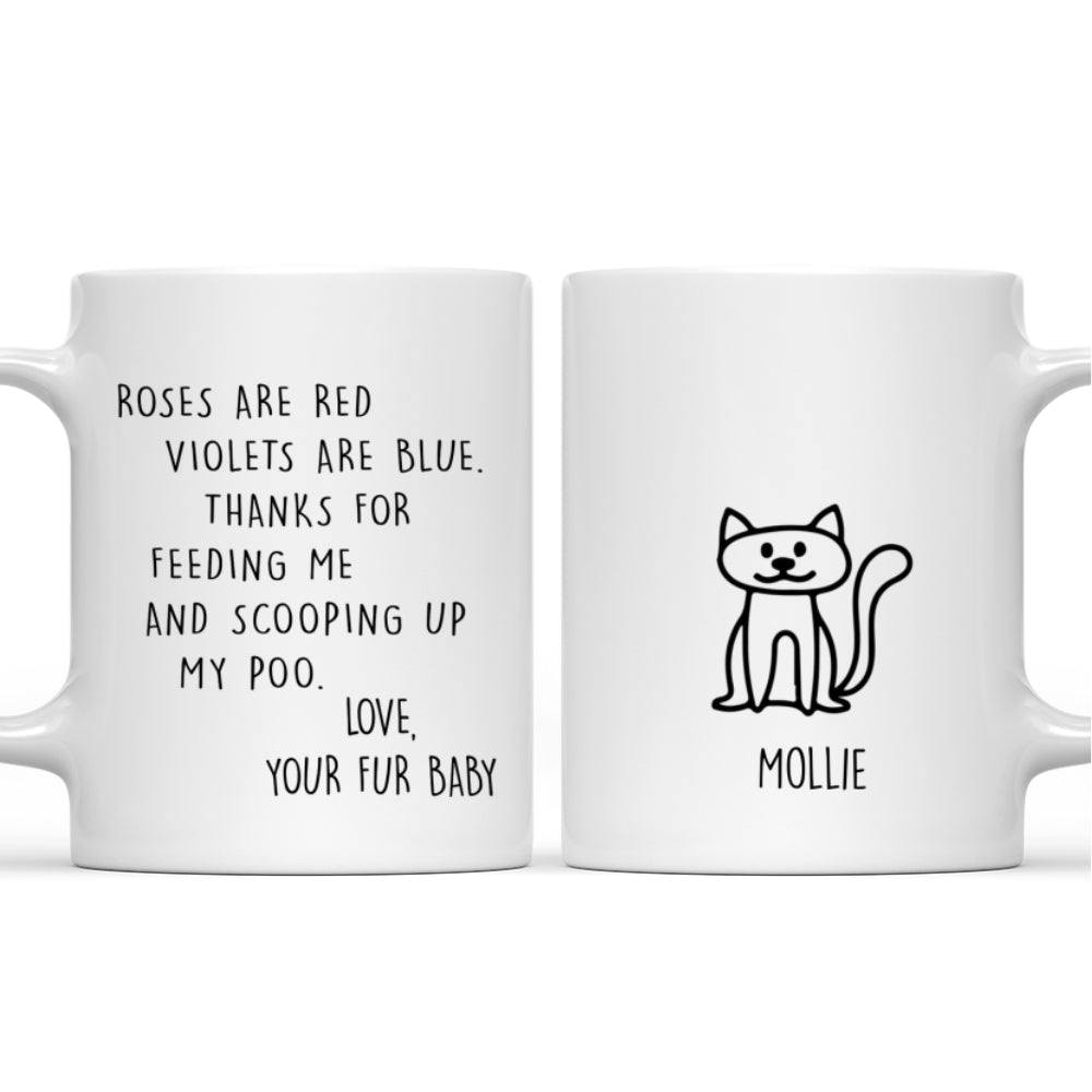 Personalized Custom Thank You For Scooping My Poo Ver Pet Coffee Mug - 11oz & 15oz Options