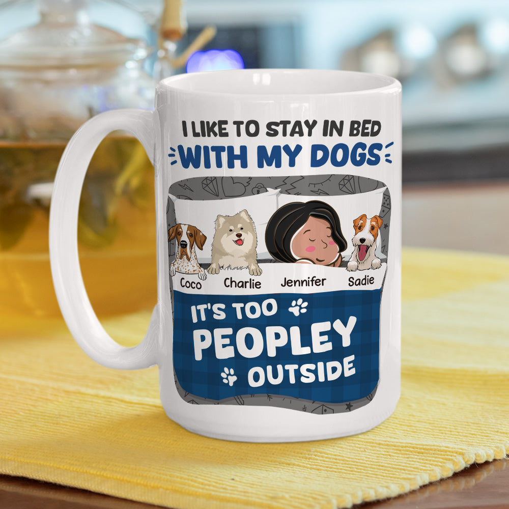 Personalized Custom Coffee Mug - Ideal for Staying in Bed with Your Dogs, Perfect Gift for Pet Lovers