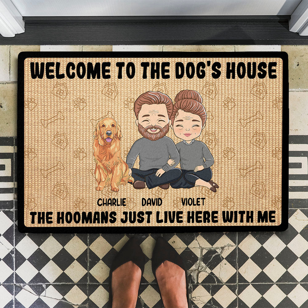 Welcome To The Dog House - Personalized Custom Doormat with Your Dog's Picture