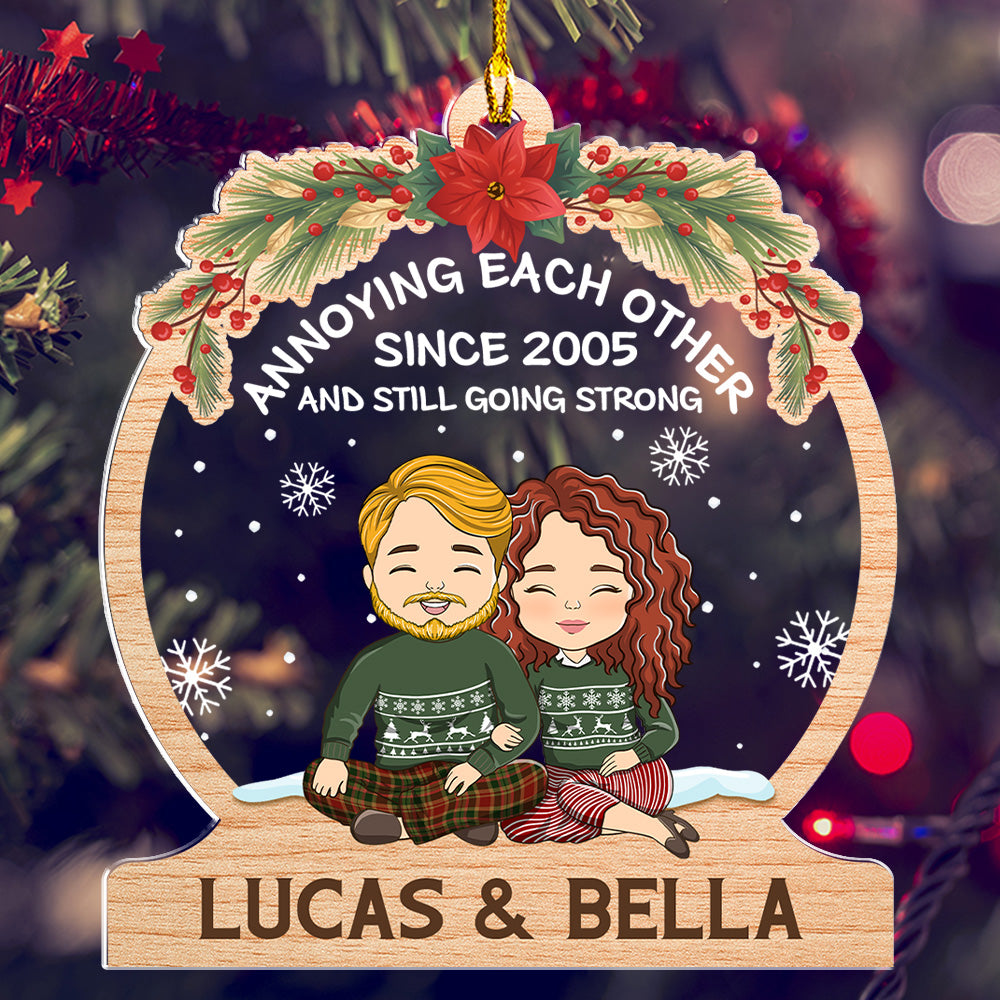 Annoying Each Other Since - Unique Personalized Custom Acrylic Christmas Ornament