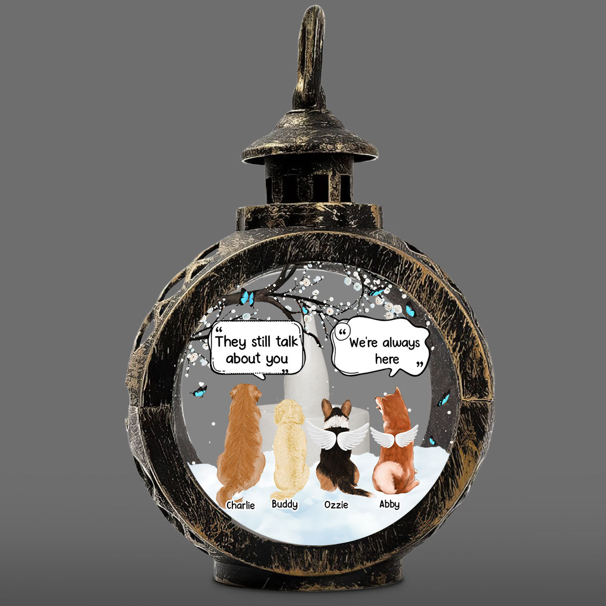 I Know They Miss Me - Exquisitely Personalized Custom Christmas Lantern for Heartfelt Celebrations