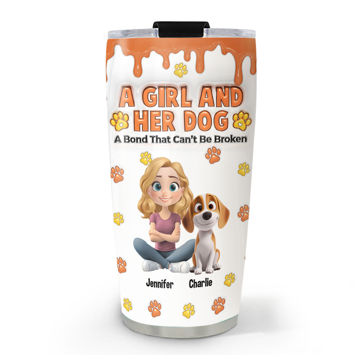Unbreakable You And Me Bond - Personalized 3D Inflated Custom Tumbler for Unique Expression