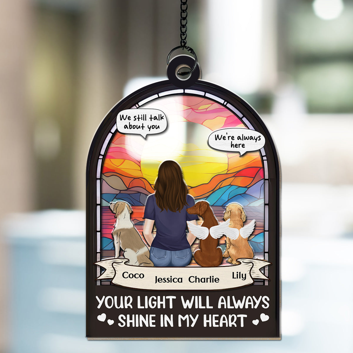 Always With You - Exquisite Personalized Custom Suncatcher for Special Occasions