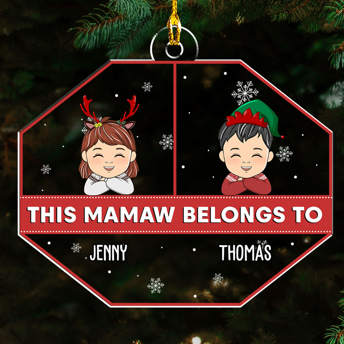 Nana - Exquisite Personalized Custom Acrylic Christmas Ornament