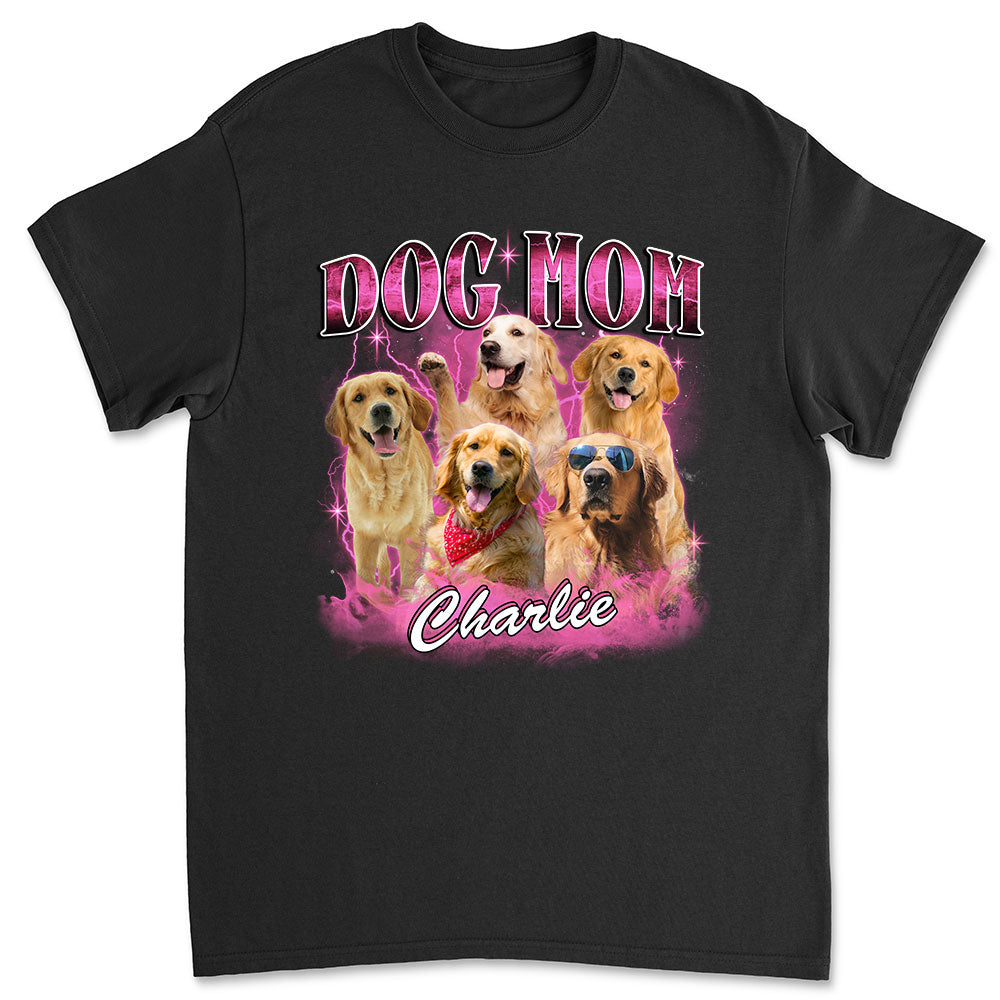 Dog Mom Dad Vintage Personalized Custom Unisex Cotton Blend T-shirt - Ideal Gift for Pet Lovers