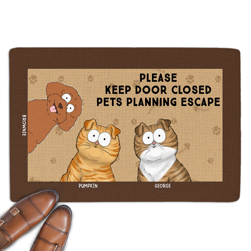 Personalized Custom Doormat to Keep Pets from Opening Doors