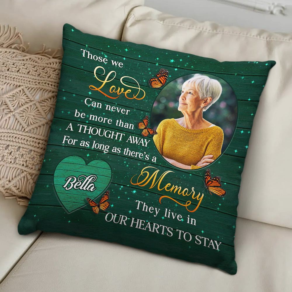 Stay In Our Hearts - Customizable Personalized Throw Pillow in 12' x 12' and 18' x 18' Sizes