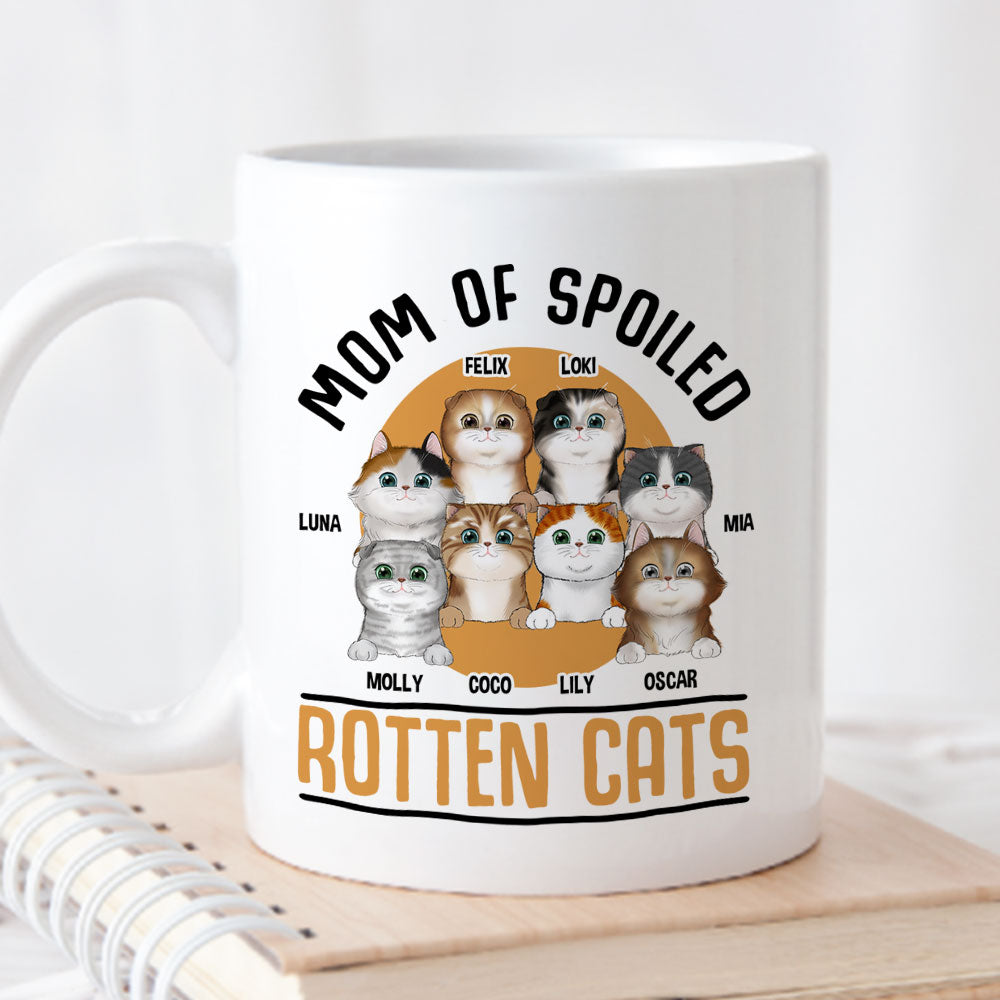 Spoiled Rotten Cat - Exquisitely Personalized Custom Coffee Mug for Pet Lovers
