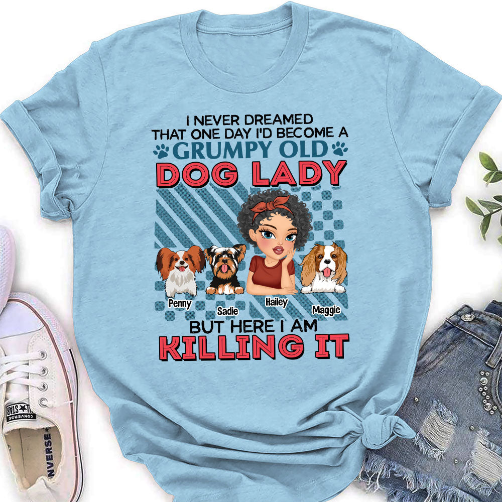 Grumpy Old Dog Lady - Exclusive Personalized Custom Women's T-shirt for Pet Lovers