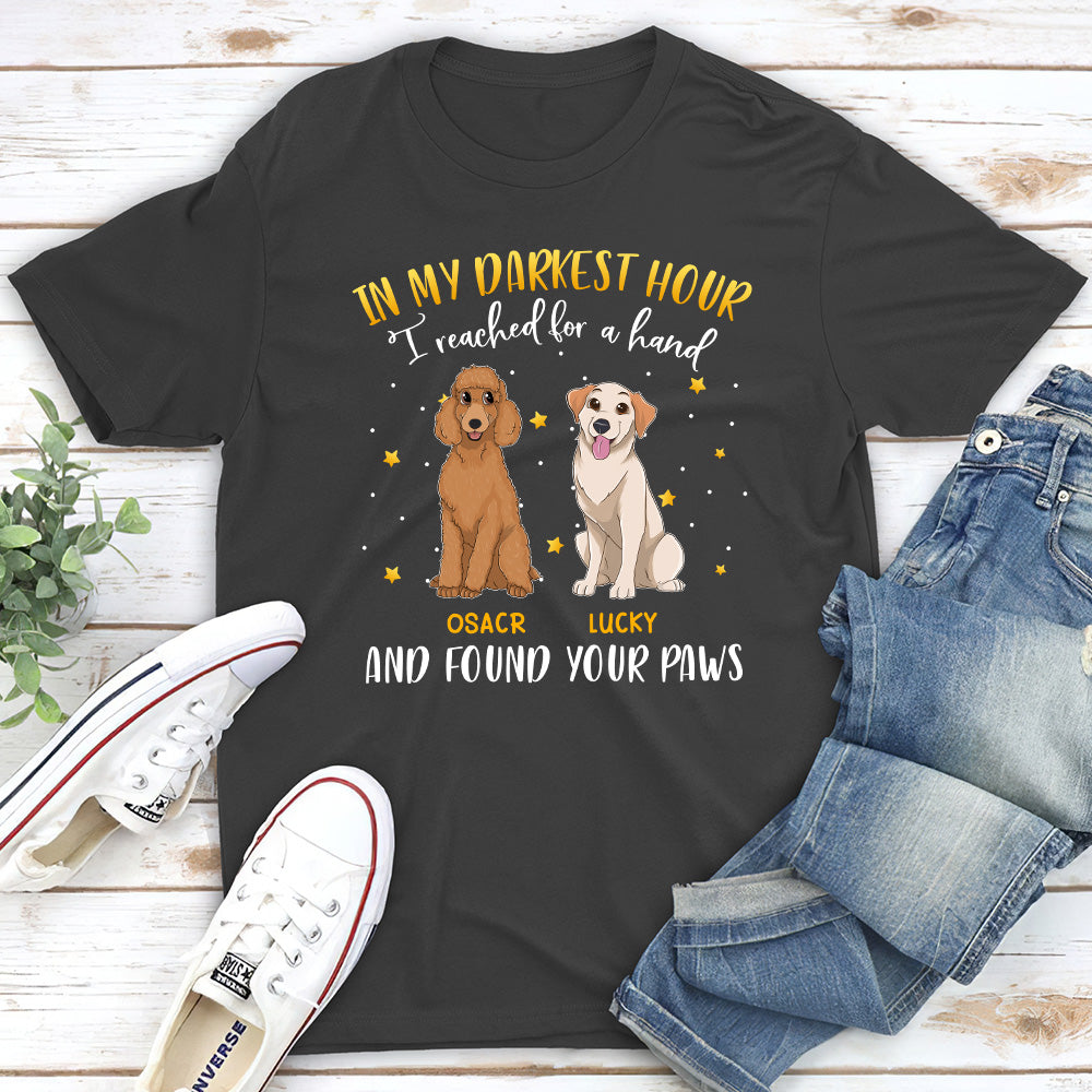 Reach For A Paw - Personalized Custom Unisex 5.3 oz T-shirt for Pet Lovers