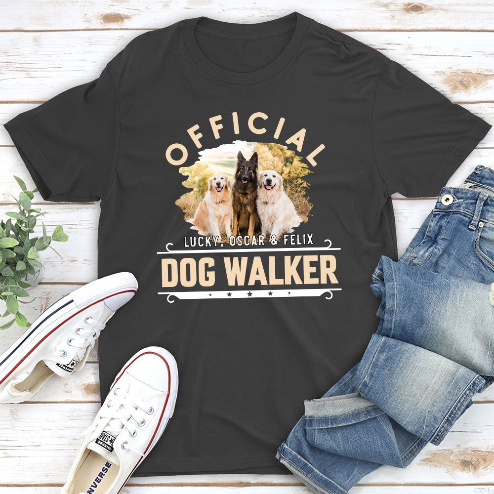 Official Personalized Custom Unisex Dog Walker T-shirt - Ideal Gift for Pet Lovers
