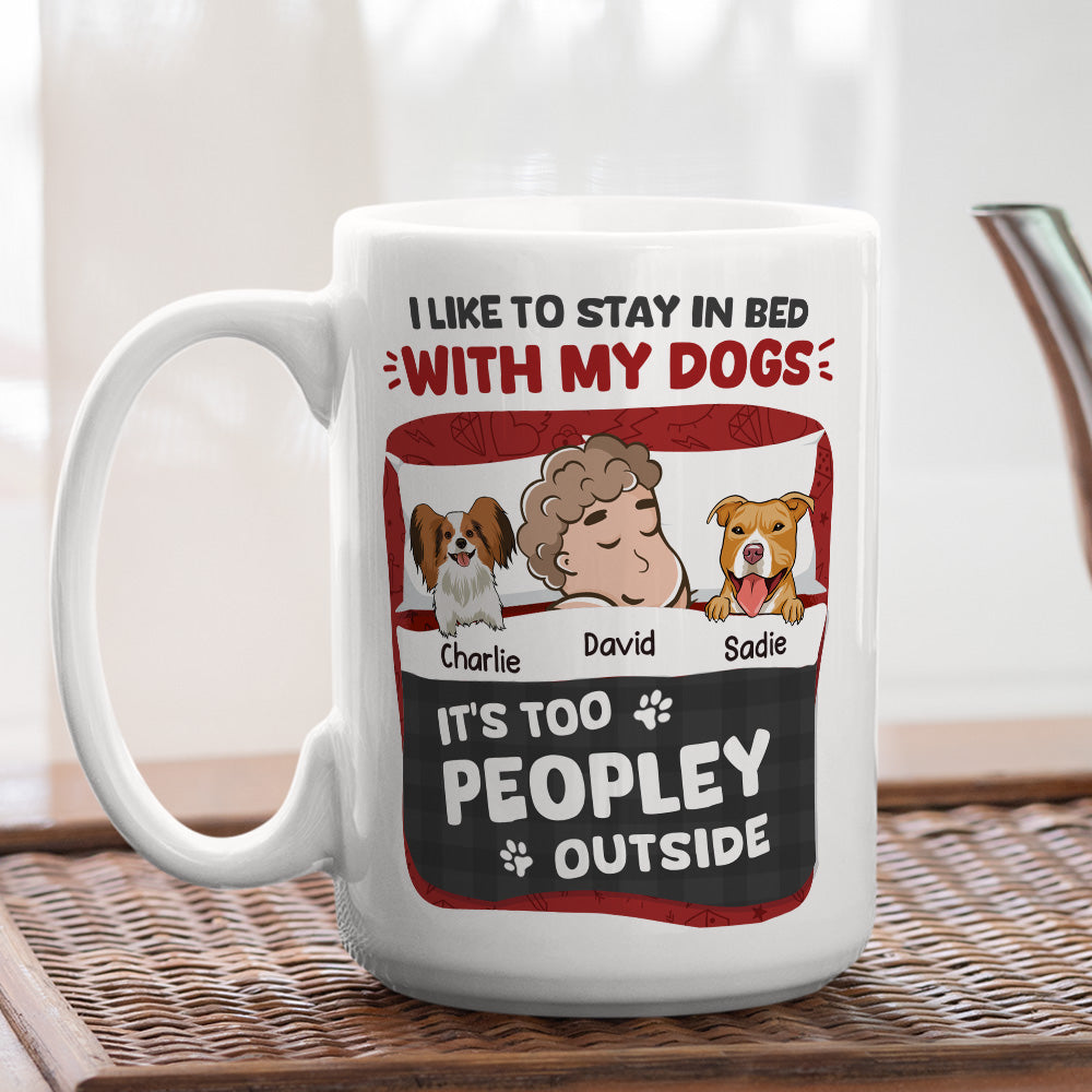 Personalized Custom Coffee Mug - Ideal for Staying in Bed with Your Dogs, Perfect Gift for Pet Lovers