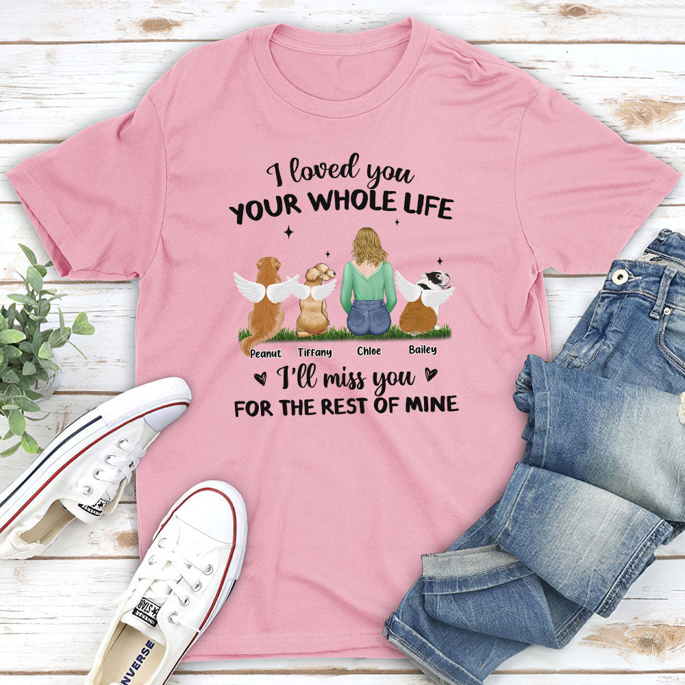 The Rest Of Mine - Personalized Custom Premium Men's 4.2 oz Memorial T-shirt for Pet Lovers