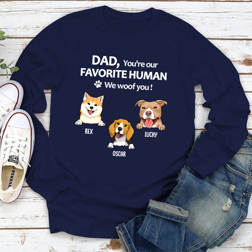 Dogs' Favorite Human - Premium Personalized Custom Long Sleeve Unisex T-shirt