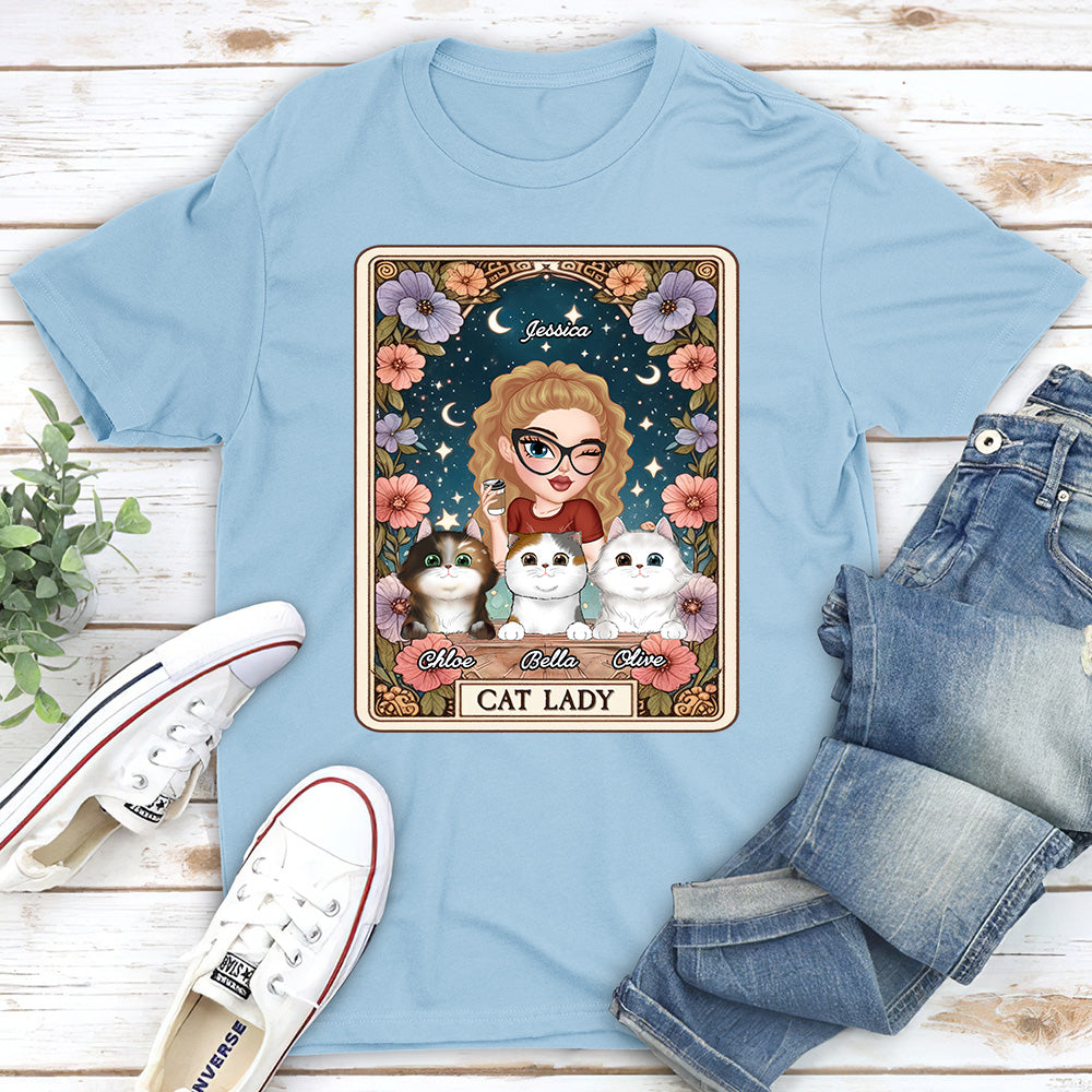 Unique Cat Lady Tarot Personalized Custom Unisex 5.3 oz T-Shirt