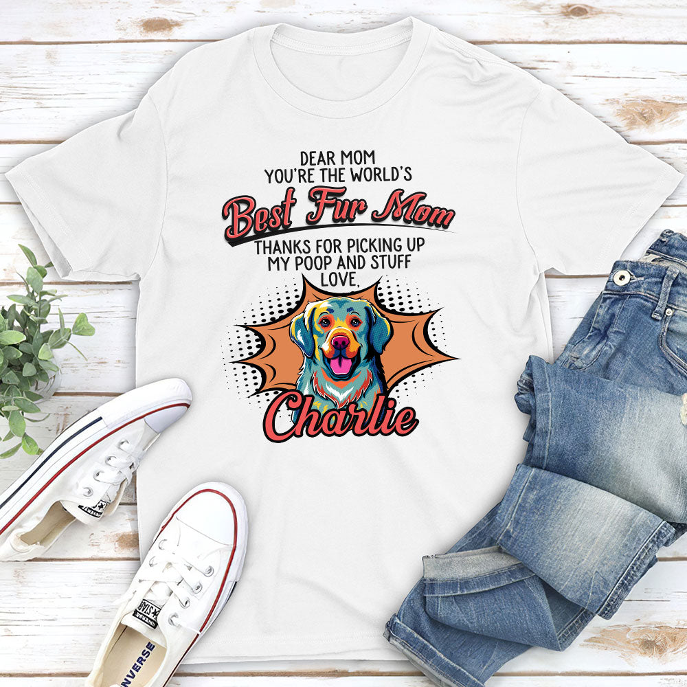 Unique Pop Art Love Fur Dad Personalized Custom Unisex 5.3 oz T-shirt