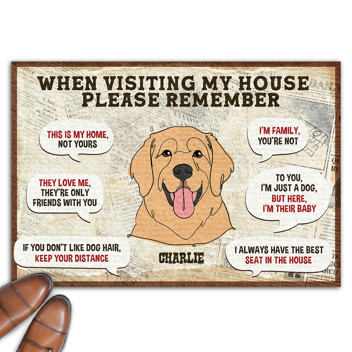 Personalized Custom Doormat - This Is My Home Not Yours for Pet Lovers
