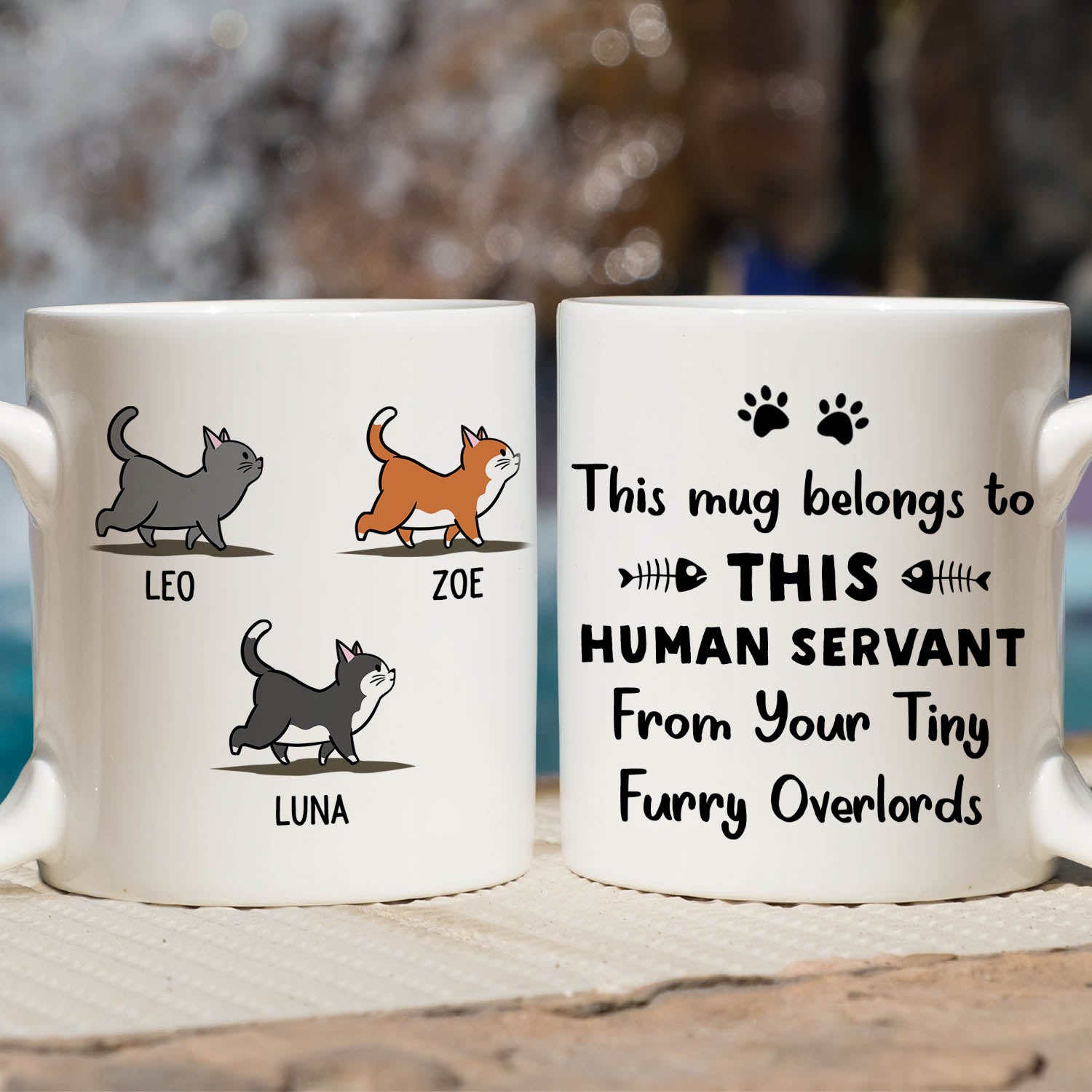 This Human Servant - Personalized Custom Coffee Mug for Pet Lovers