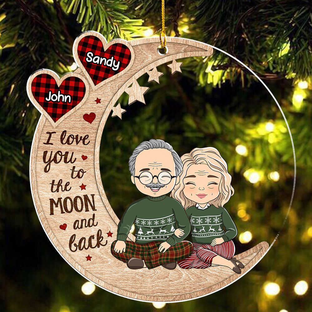 I Love You - Personalized Custom Acrylic Christmas Ornament (4' Diameter, 0.2' Thickness)